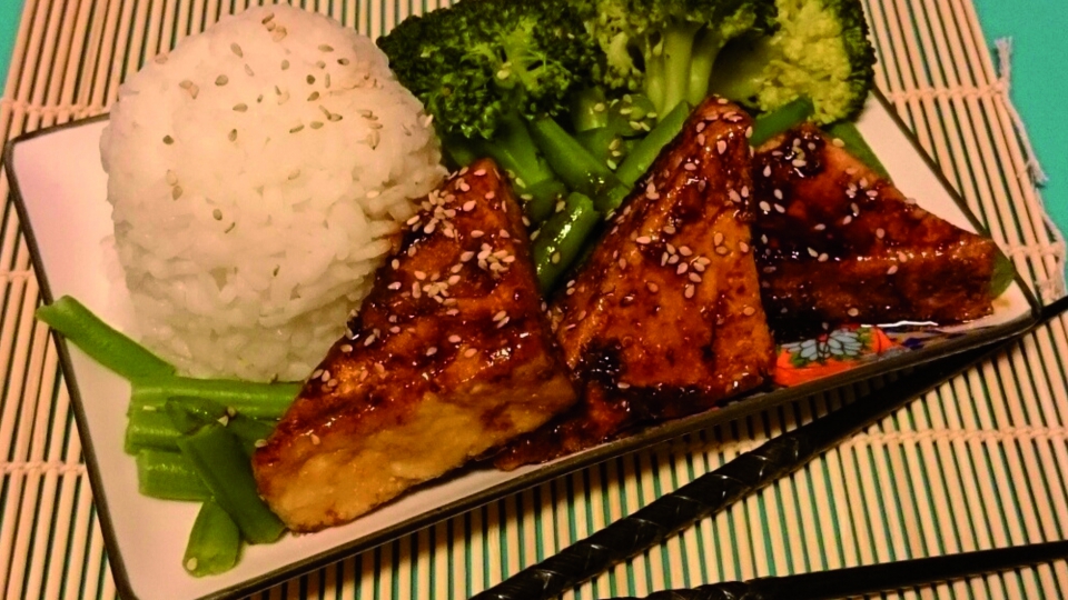 Tofu met teriyaki (sojasaus)
