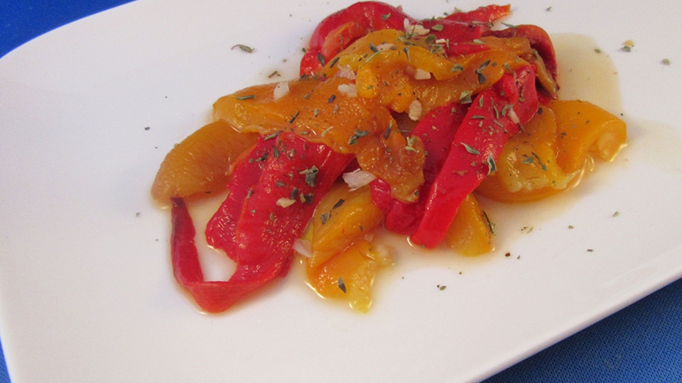 Salade van gegrilde paprika’s